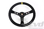 GT2 Steering Wheel Kit - Black Suede - Yellow Indicator - ø 350 mm - For Models Without AB