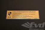 Ignition Timing Decal / Sticker 911 SC 1981-83
