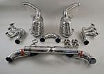 Exhaust System 996 GT3 MK1 "Brombacher GT" (Sound Version), Stainless, 200 Cell Cats, Dual 2x90 mm T